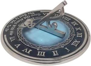 Horloge solaire en laiton de 10 pouces, design antique peint, pour jardin, décoration extérieure et intérieure - Product Image 5