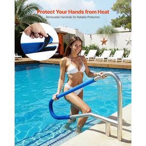 Corrimano per Piscina in Acciaio Inox 304 Resistente 54 X 32 Pollici, Rimovibile e Antiscivolo con Capacità di Carico di 220 Libbre per Parchi Acquatici - Product Image 4