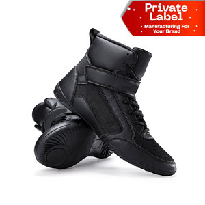 Zapatos de Boxeo Ligeros al por Mayor, Botas de Entrenamiento de Combate Transpirables de Malla, Botas de Boxeo Ultraligeras Personalizadas OEM, Tejido de Malla - Product Image 1
