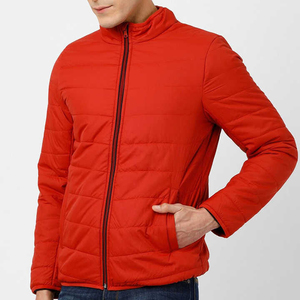 Customized Front Logo Men's Canvas Puffer <b>Jacket</b> <b>Winter</b> Coat Warm Stand Collar Zip-Up Windproof Bubble Puffer Men's <b>Jackets</b> - Product Image 4