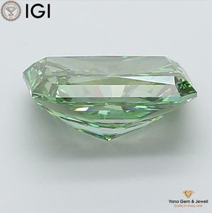 เพชร CVD ทรงเรเดียนท์ สีเขียวแฟนซี ความใส VS2 น้ำหนัก 5.01 กะรัต พร้อมใบรับรอง IGI สำหรับแหวนหรูหราเป็นของขวัญ - Product Image 5