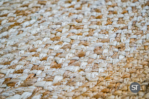 Tapis en jute tressé fait main, tapis en fibres naturelles, vente en gros, personnalisable pour la décoration de la maison, salon - Product Image 5