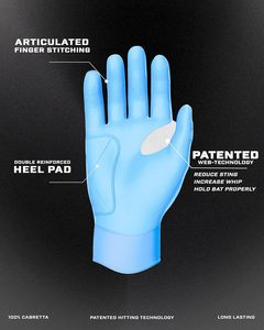 Guantes de Bateo |   Guante de Bateo de Cuero Pro Cuff |   Béisbol y Sóftbol |   Tecnología Web Opcional |   Múltiples Colores - Product Image 3