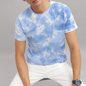 เสื้อยืดคอกลมแขนสั้นทรงเข้ารูปย้อมสีแบบไทได สำหรับผู้ชาย คุณภาพพรีเมียม เนื้อผ้าเจอร์ซีย์ถัก ระบายอากาศได้ดี เหมาะสำหรับใส่ลำลอง คุณภาพดีที่สุด - Product Image 6