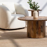 Table basse ronde en bois Vandana Zenova Nova pour salon moderne et décoration contemporaine
