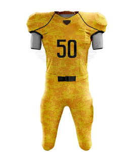 Ensemble d'uniformes de football américain d'origine - Respirant, manches courtes, grande taille, taille personnalisable, 100% polyester, unisexe, adulte - Product Image 1