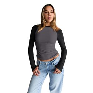 2025 camisetas de entrenamiento de verano para mujer, cuello redondo en blanco, manga corta de gran tamaño, ropa de calle, camisetas informales de algodón ajustadas y cuadradas - Product Image 1