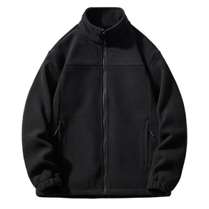 Chaqueta de Forro Polar Personalizada para Hombre, Capa Exterior de Alto Volumen con Logotipo Frontal, Cuello Alto, Protección Anti-UV, 100% Poliéster, para Uso Invernal - Product Image 1