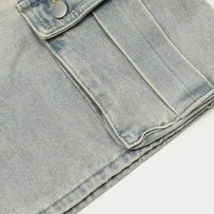 กางเกงขาสั้นลำลองผู้ชายทรงครอป ผ้าทวิลล์คอตตอน 100% ซักแบบวอช ทรงหลายกระเป๋า เอวกลาง ขา 7 ส่วน เหมาะสำหรับใส่ทำงาน - Product Image 4