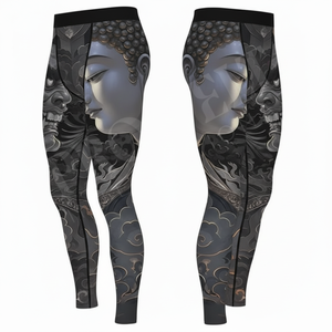 Leggings de compression confortables à faible MOQ, imprimés sur mesure, très extensibles, pour le yoga, la gym, la course et le sport - Product Image 5