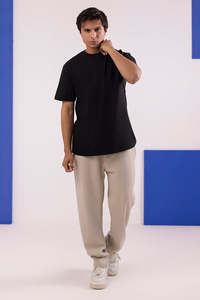 Camiseta de Manga Corta para Hombre, Corte Holgado, Estilo Urbano, Lisa, Impresión Personalizada, Fabricante OEM - Product Image 3