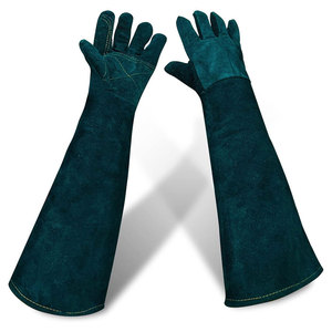 Guantes de Cuero Vacuno de Primera Calidad para Control de Animales, Diseño Impermeable hasta el Codo, para Entrenamiento de Animales, Seguridad y Uso en Exteriores - Product Image 1