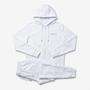 Hawk Eye Sports <b>Men's</b> Slim Fabric Fleece 300g Winter <b>Pullover</b> Hoodie Full-Length Button-Up Tracksuit Set Breathable - Product Image 3
