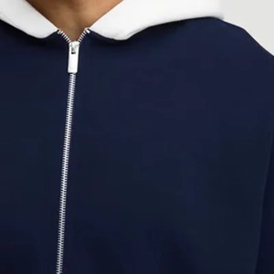 Sweat-shirt pour homme, veste à capuche zippée bleu foncé, sweats à capuche et sweat-shirts pour homme, pull-over décontracté élégant, sweats à capuche personnalisés - Product Image 6