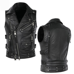 Nouveau gilet en cuir pour homme, taille adulte, design OEM personnalisé, de haute qualité, vente en gros, vêtements d'hiver chauds personnalisés - Product Image 5