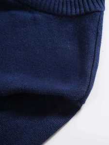 เสื้อสเวตเตอร์คอวีผู้ชาย ผ้าฝ้าย 100% ทรงเข้ารูป สไตล์ลำลองทางธุรกิจ แขนยาว สีพื้น ระบายอากาศได้ดี รับผลิตแบบ OEM - Product Image 4