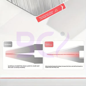 Facile à utiliser, durable, élégant, antidérapant, qualité classique, acier inoxydable, pointe inclinée, réutilisable, léger, parfait pour l'épilation des sourcils - Product Image 5