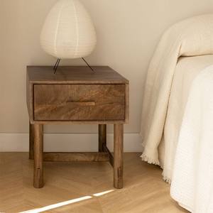 Mesita de noche Vandana Nova Pebble de madera de mango 45x45 cm - Product Image 1