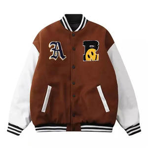 Veste bomber universitaire vintage en laine pleine pour femme, style crop top, haute qualité, pour l'école et le collège - Product Image 1