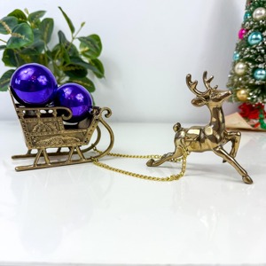 Reindeer Sleigh Sculptures <b>Christmas</b> Decor For Kids Room <b>Christmas</b> Theme Decoration Festive Gifting And Holiday Present Item - Product Image 3