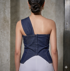 Achetez une robe salopette pour femme en tissu mélangé coton, idéale pour les fêtes et les occasions décontractées, avec taille personnalisable disponible. - Product Image 2