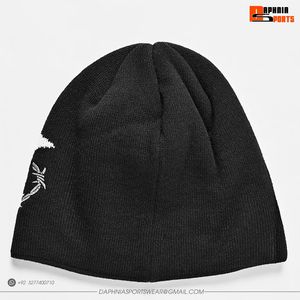 Daphina Unisex Punk Style Beanie Hat with Letter Embroidery 100% Acrylic <b>Winter</b> <b>Cap</b> for Adults Casual Wear new design 2026 - Product Image 3