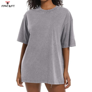 Camiseta Oversize 100% Algodón para Mujer, Verano, Tejido Grueso de 230 g/m², Cuello Redondo, Manga Larga, Unisex, Corte Regular, Tejido de Punto Sólido con Plumas - Product Image 5