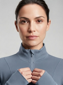 Women's Zip Front Sports <b>Jacket</b> Slim Fit Long Sleeve Stand Collar <b>Workout</b> Training Fitness Activewear - Product Image 5