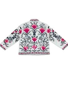 Veste à col mandarin de style chinois, brodée de fleurs, à manches longues, en coton, vêtement d'extérieur décontracté pour femmes, printemps - Product Image 3