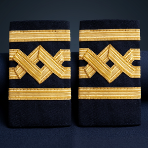Hombreras de Rango para Hombre, Bordado Dorado, Tela Negra, Insignia de Uniforme, Talla Adulto, Epaulettes, Accesorios de Uniforme - Product Image 6
