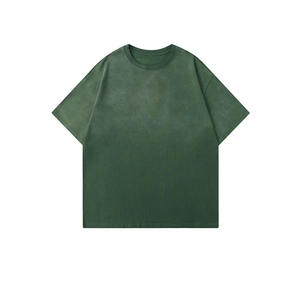 เสื้อยืดผู้ชายไซส์ใหญ่ สีม่วงล้วน ผ้าฝ้าย แขนสั้น คอกลม สไตล์ลำลอง ผ้าเจอร์ซีย์ถัก ดีไซน์เรียบ - Product Image 3