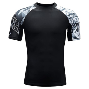 Men Athletic <b>Compression</b> T <b>Shirt</b> Rash Guard Short Sleeve UV Protection Swim <b>Shirt</b> Quick Dry Bulk Supplier - Product Image 3
