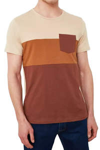 T-shirts décontractés de haute qualité pour hommes, design streetwear avec poche plaquée - Product Image 2