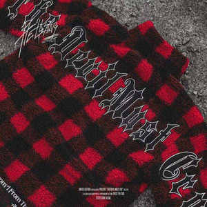 Veste technique à carreaux rouges pour homme, streetwear tactique, coupe-vent cargo en polaire, style gothique Harajuku Cyberpunk, vêtement d'extérieur chaud pour l'hiver - Product Image 3