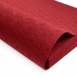 Handmade Embossed Aseptic Biodegradable Cotton Cardboard Deep Floral Texture for Luxury Packaging Invitations Craft Projects - Product Image 1