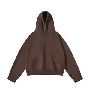 Sweat à capuche unisexe épais et oversize avec fermeture éclair, coupe ample et épaules tombantes, grandes tailles pour hommes - Product Image 4