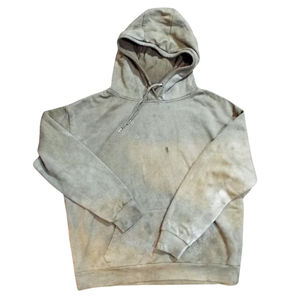 OEM High Quality Solid Pattern Cotton Fleece Acid Washed Distressed Front Logo Printed Eco-Friendly Heavyweight Winter Hoodie - Product Image 1