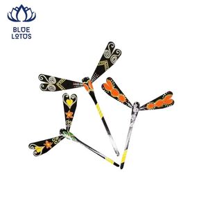 BEST-SELLER - Jouet décoratif d'extérieur en bambou éco-responsable de qualité supérieure, peint à la main, libellule, hautement recommandé - Product Image 1