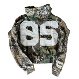 Ropa Urbana Infantil con Estilo Camuflaje, 480 GSM, Bordado Desgastado, Tela Gruesa de Primavera, Forro Polar de Algodón de Alto GSM, Moda Urbana - Product Image 2