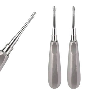 Lindo Levian 4.0mm Curved Root Dental Extraction Elevator High Quality German Stainless Steel <b>Cleaning</b> Filling <b>Teeth</b> Equipment - Product Image 1