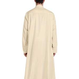 Thobe respirant pour homme, vente chaude, vêtements musulmans pour hommes, Thobe Dubaï à manches longues, Thobes islamiques arabes, Thawb, vente en gros OEM ODM - Product Image 2