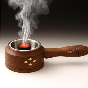 Porte-encens en bois de luxe de qualité supérieure, brûleur d'encens Bakhoor moderne, décoration artisanale, exportation mondiale - Product Image 1