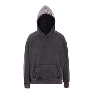 High Quality Custom Streetwear Made Men Plain Stock <b>Dropshipping</b> Washed Hoodie - Product Image 1