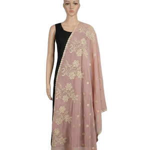 Châles pour femmes musulmanes, tenue de mariage, respirants, pour usage quotidien en extérieur, toutes saisons, qualité supérieure, personnalisés, hautement brodés, à motifs floraux - Product Image 1