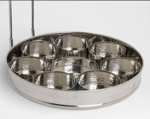 Plat de service en acier inoxydable avec couvercle suspendu, chauffe-plat rond à combustible pour buffet, idéal pour banquets, mariages et services de traiteur - Product Image 3