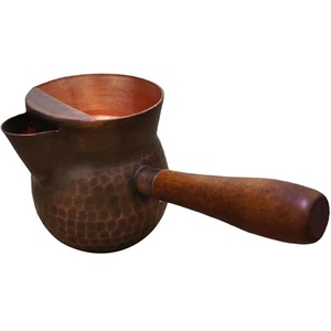Handcrafted Antique Pure Copper Teapot with Rattan Wrapped Handle Vintage Copper <b>Tea</b> <b>Kettle</b> for Stovetop Luxury Brass Copper - Product Image 4