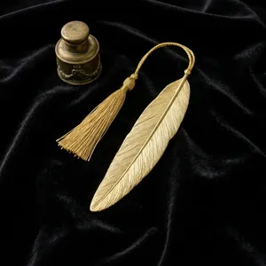 Premium Elegant Gold Feather Metal <b>Bookmark</b> Luxury Craft <b>Bookmark</b> for Books Journals Planners Students Readers Gift - Product Image 6