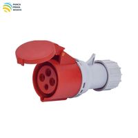 Connecteur électrique industriel de haute qualité 16A 3P+E 380-415V 6h IP44 Prise de courant LX-214N