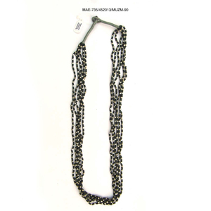 Collier à plusieurs rangs avec perles noires et dorées, style chaîne, bijoux unisexes tendance au meilleur prix de gros abordable - Product Image 2