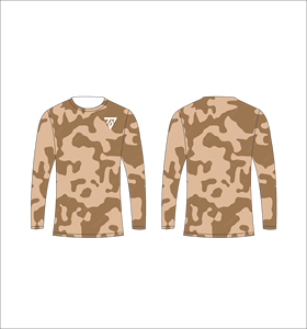 Men <b>Tan</b> <b>Brown</b> Camouflage Long Sleeve T Shirt Frogskin Vintage Pattern Crewneck Tee Casual Streetwear Top Gym Training Activewea - Product Image 5